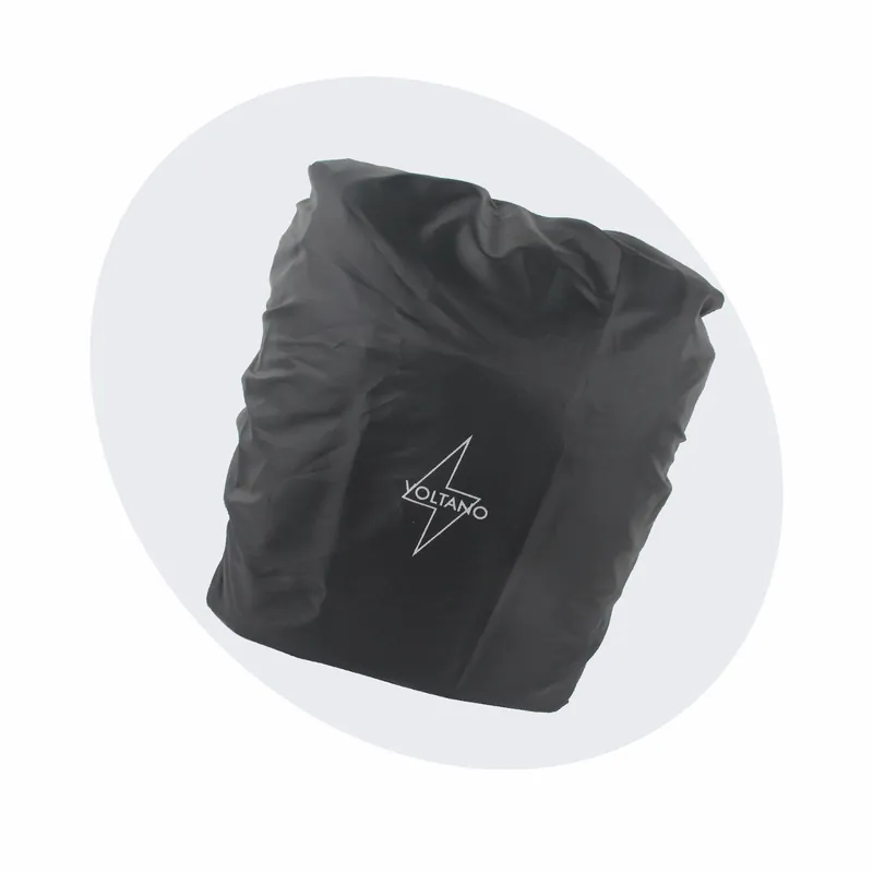 Voltano Regenhoes Enkele Fietstas / Rugtas - 18-30 Liter - 100% Waterdicht - Zwart Op = Op
