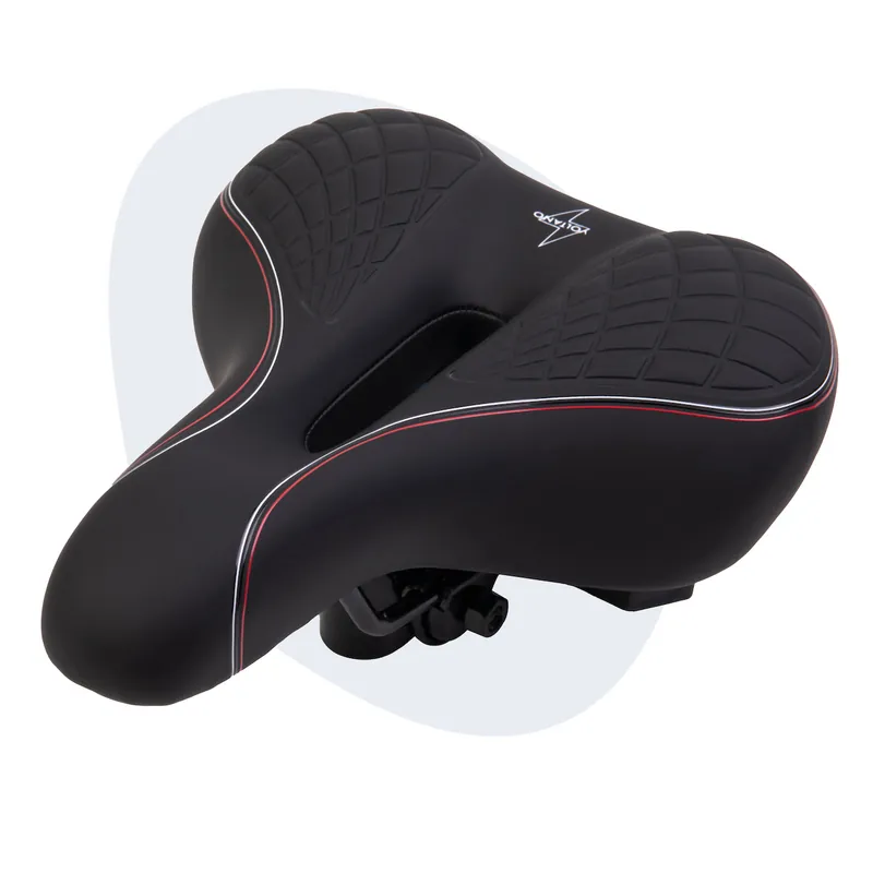 Lage Kosten Voltano Zen Fietszadel Met Antislip Gelpads - Zwart / Rood