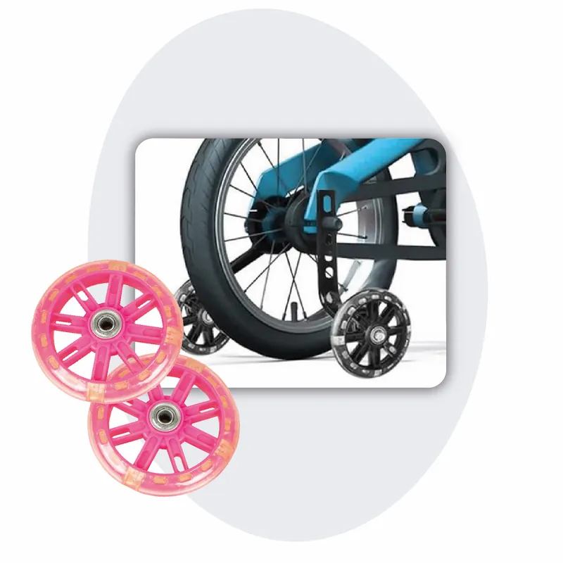 Actieprijs Voltano Zijwieltjes LED Verlichting - Roze - 12-20 inch