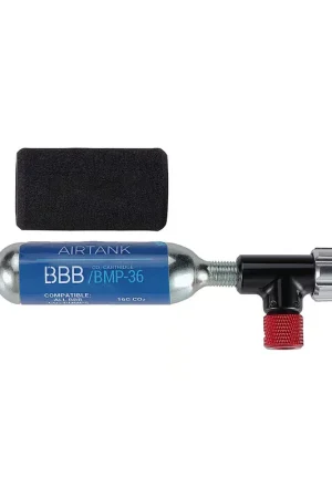 Actieprijs BBB minipomp Co2 Easyair pomp + cartridge zwart