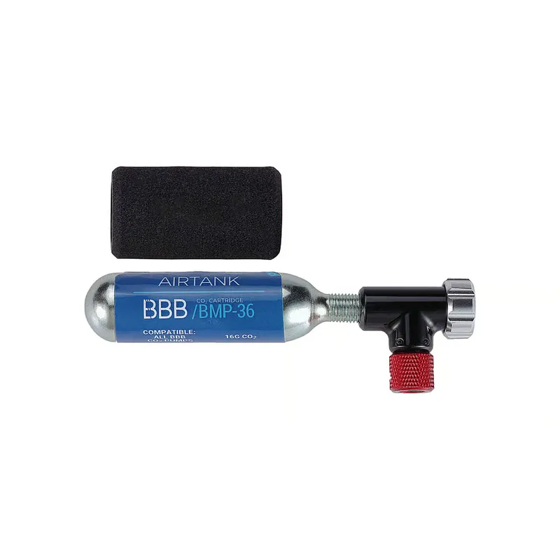 Actieprijs BBB minipomp Co2 Easyair pomp + cartridge zwart
