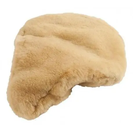 Aanbieding Zadeldek schapenvacht beige dames fietszadel