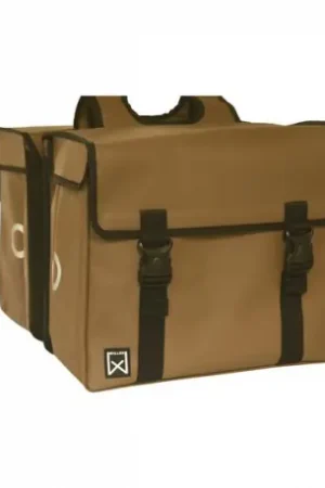 Willex fietstas 52 liter Bisonyl dubbel bruin Gecertificeerd