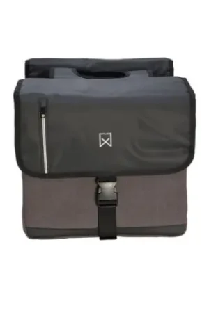 Willex fietstas 46 liter Katoen dubbel grijs Speciale Aanbieding
