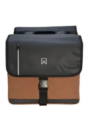 Willex fietstas 46 liter Bisonyl dubbel bruin Shop Nu